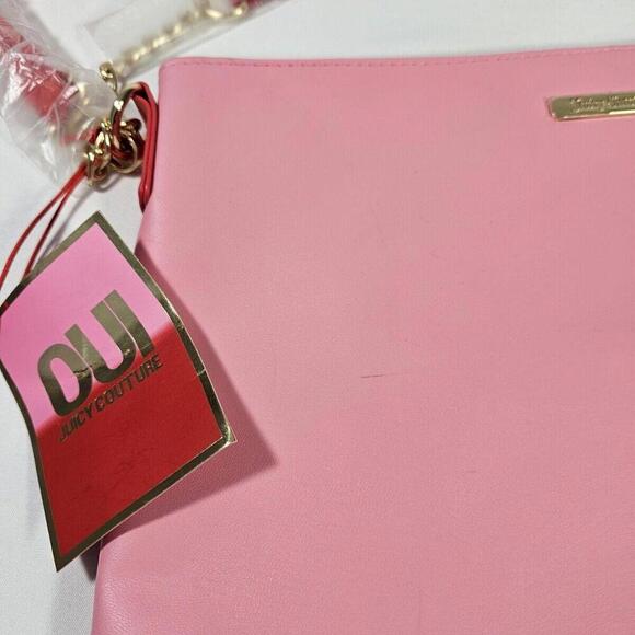 Juicy Couture Women's Tote Bag Shopper Shopping Purse Pink Gold - Picture 3 of 13